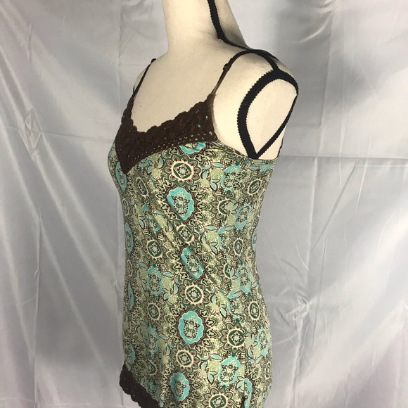 Lace trimmed, Multi-colored Tank Top - Picture 3 of 6